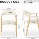 DUMOS Dining Chairs Set of 2, Linen Fabric Accent Chair with Curved Back