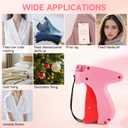 Stitch Gun for Clothes, Handheld Quick Sticky Sewing Tag Gun Fixer instant Pants Hemming Tool, Tagging Gun for Clothing, Includes 6 Needle,5000 Pcs Micro Fasteners(2500 White & 2500 Black)