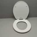 BEMIS 500EC 390 Toilet Seat with Easy Clean & Change Hinges, 1 Pack Round, Cotton White