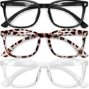Gaoye Stylish Blue Light Glasses for Woman - Computer Glasses 99% Blue Light Blocking - Lightweight TR90 Frames - 3 pack