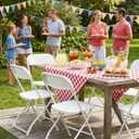 Pureegg 6-Pack White Heavy-Duty Folding Chairs, 31.5" x 17.3" x 19.3"