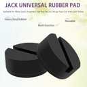 Floor Jack Pad Adapter 4 Ton Universal Rubber Slotted Frame Rail Pinch welds Protector for Floor Jack (4 Pack)