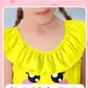 Girls One Piece Swimsuits Toddler Cute Ruffle Bathing Suits Quick Dry Beach Swimwear Size 2-7 Years (Yellow Bee)