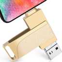 512GB Qainerly Photo Stick for Phone Flash Drive,4in1 Memory Stick for Photos and Videos USB Stick External Storage Compatible for iPhone/iPad/Android/PC
