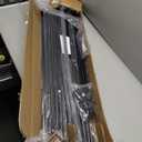 MAYOLIAH 6 Panel Folding Privacy Screen 9ft Wide, 6ft Tall Partition Room Divider Portable Office Walls Dividers, Black