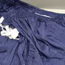 Wrap Around Bed Skirt Three Fabric Sides Elastic Dust Ruffled  Tailored Drop,Easy to Install Fade Resistant-Navy Blue, Queen