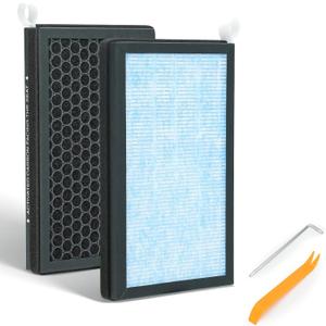 Tesla Model 3 Model Y Replacement Air Filter, 2 Pack 3-in-1 Ture HEPA Cabin Air Filter Replacement, Tesla Model 3 Model Y Accessories (2016-2025)