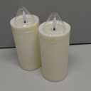 Gmnee 3"x6" Outdoor Waterproof Flameless Candles with Remote and Timers, LED Candles, Battery Operated Candles, Electric Fake Pillar Candles for Patio Porch, and Lanterns Decor (Ivory)