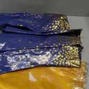 8Pack Disposable Plastic Tablecloths and Satin Table Runner Set Blue and Gold Dot Tablecloth Gold Satin Table Runner for Wedding Birthday Baby Shower Anniversary Christmas New Year Party Decorations