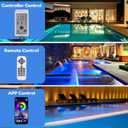 LED Pool Lights for Inground Pool with 3 Control Way (App/Remote/Manual Controller), 54W 10 Inch Color Changing Underwater Swimming Pool Light for 10" Large Wet Niches - 60FT