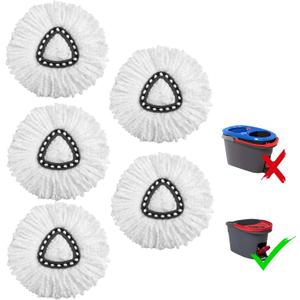 5-Pack Mop Replacement Heads for Ocedar Mop Replace Head EasyWrin Spin Mop Heads Replacements, Easy Cleaning Mop Head Replacement