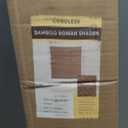 UNISHADES Cordless Bamboo Roman Shades for Windows, Blinds Size (30.5" W 48" H) Colour (Highfield Teak)