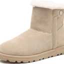 Womens Snow Boots with Warm Faux Fur Lining Water Repellent Outdoor Comfortable Winter Boots for Women, Size 10