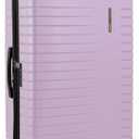 Traveler's Choice Archer Polycarbonate Hardside Spinner Luggage Set, Tie Down Straps, Purple, Checked 29-Inch
