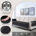 TAOCOCO Waterproof Oversized Couch Covers for Pets Dogs with Non Slip Backing, Sofa Seat Covers with Pocket for 4 Cushion Couch Washable Dog Couch Protector Sofa Slipcovers(Oversized Sofa, Black)