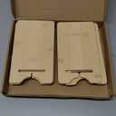 4 Pcs Bamboo Book Stand for Display Book Holder Easel Stand Collector Display Back to School Gift for Home Office Album Cd Magazine Comic Postcard Picture Artworks