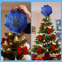 2 x Funny Christmas Tree Topper, 9.8 * 9.8inch Spider Web Topper, Blue Red Tree Topper Christmas Ornament Tree Topper Decors, Unique Cartoon Festive Birthday New Year Family Gathering Decors