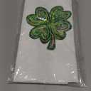Shamrock St Patricks Day Kitchen Towels, St Patricks Day Decorations, Shamrock Decorations, Glitter Lucky Four-Leaf Clover Hand Towels for Spring Seasonal Home Kitchen Bathroom Bar 16x24 Inch