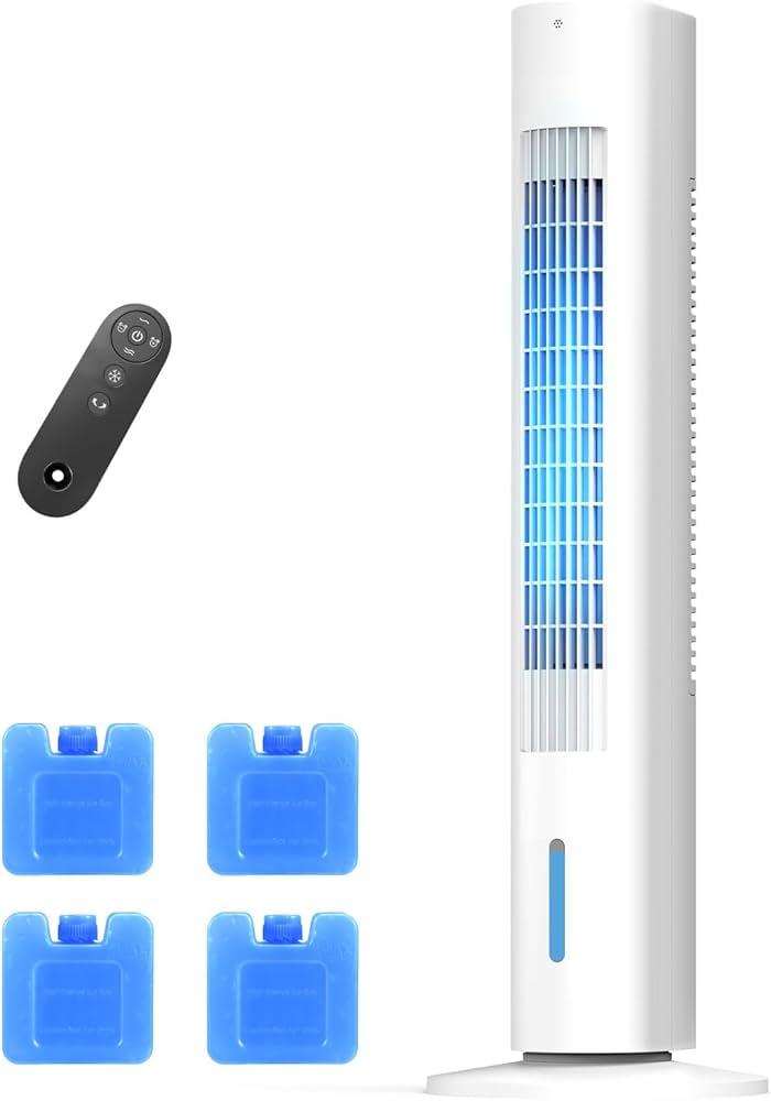 35 INCH Evaporative Air Cooler, 3-IN-1 Quiet Portable Air Conditioners Windowless with 3 Speed, AC Unit for Bedroom Office