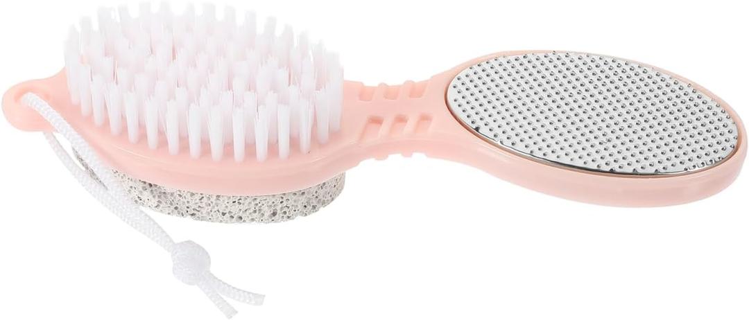 Healvian 4-in-1 Pedicure Tool with Pumice Stone and Foot Brush for Dead Skin Removal and Callus Care Multi-Functional Pedi File for Smooth Feet and Home Spa Use