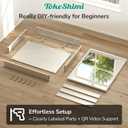 TokeShimi 16 x 24 Medicine Cabinet Mirror, Assembly Required, Brushed Nickel Mirror Medicine Cabinet Bathroom, Beveled Aluminum Frame, Wall Mounted or Recessed, Tempered Glass