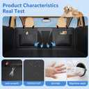 Hard Bottom Dog Car Seat Cover for Back Seat – Waterproof Nonslip Hammock Extender for Trucks & SUVs, Heavy Duty Pet Protector, Black Faux Leather