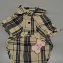 PUPTECK Plaid Dog Shirt, Cute Puppy Cat Polo T-Shirt, Soft Pet Clothes Boy Girl Outfit for Small Medium Dogs, Costume S