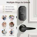 Keyless Entry Door Lock Deadbolt with Handle Set Smart Locks for Front Door with Lever Handles Auto Locking, Anti-Peeping Password & Easy Installation for Homes Hotel Bedroom Doors IP54