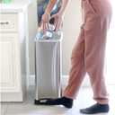 Home Zone Living 12 Gallon Kitchen Trash Can with Slim Fit Design