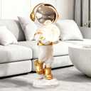 Astronaut Statue, Spaceman Sculpture, Home Decor Sculpture, Cool Metal mask Decoration, Large Spaceman Figurine Decoration
