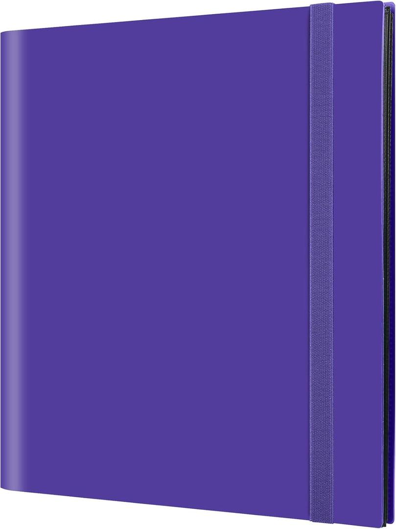 GEAoffice Card Binder 12 Pocket, 624 Pockets Trading Card Album Folder for Standard Cards, Side Loading Card Collection Folder for MTG, TCG, Sport Cards, Purple