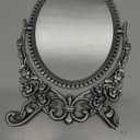 Desktop Mirror Embossed Rose Double Sided Zinc Alloy Mirror Makeup Vanity Mirror