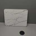 Stone Dish Drying Mats for Kitchen Counter (16x12In), Quick Dry Dish Drying Mat with Anti-Slip Pad, Absorbent Stone Dish Drying Mat, Match Any Countertop, White marble style, BPA Free, Designed in USA