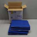 Plastic 2 Pocket Folders with Prongs, 30 Pack, Heavyweight, Letter Size Poly Folders with 3 Metal Prongs Fastener Clips (Blue)