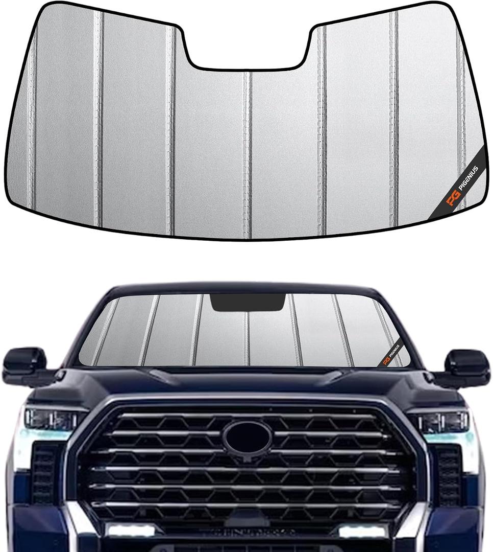 Pigenius Windshield Sun Shade for Toyota Tundra 2022-2026 Front Window Sunshade - Safeguard