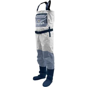 Seamless Chest Wader-Durable,Waterproof,Breathable Stocking Foot Fishing Waders for Men Women (Gray, XXL)