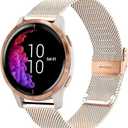 Abanen 20mm Stainless Steel Mesh Watch Band for Garmin Venu 2 Plus/Venu Sq 2 / Vivoactive 6/5, Quick Release Metal Wristband Strap for Approach S50 / S40