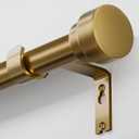 Oneach Curtain Rods for Windows 66 to 120 Inch, 1 Inch Pole Adjustable Curtain Rod with Easy Installation and Modern Design (Antique Gold, 16 to 120 Inch)