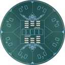 AQQA 47 Inch Round Poker Mat - Round Texas Hold'em Poker Mat - Non-Slip Foldable Table Mat - Texas Hold'em Poker Table Top Game Mat for Play Cards, Poker Games, Blackjack, Casino (Blue and Blue)