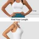 Sunzel Free to Be Tank, Crop Ribbed Tank Tops Seamless Racerback Camisoles No pad Camis Cropped Workout Gym Yoga (Medium, Lilac Fragilesprout Gumpink(3pcs)-crop)