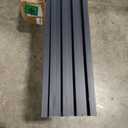 Black Wall Panels for Interior Decor 96x6.6in 8Pack WPC Wall Panel Waterproof Matte Finish Black 3D Accent Wall for Living Room Bedroom Hall Office, 33.6 sq.ft Coverage Slat Wall Paneling