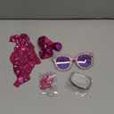 Sasylvia 5 Pcs 70s Disco Accessories Halloween Women Costume Jewelry Sequin Scarf Earrings Sunglasses Bracelet Headband