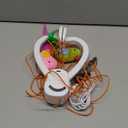 Interactive Cat Toys for Indoor Cats: Automatic Flying Bird Feather Wand Chase Exercise Enrichment Stimulation, USB Rechargeable Durable Safe Hanging Toy for Bored Kittens Adult Multi Cat Households (White)