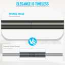DYHOME Shower Curtain Rod, 1" Dia Heavy Duty Tension Shower Rod, 32-75 inch Adjustable Spring Tension Shower Curtain Rods for Bathroom, Shower Stall, Non Slip, No Rust, No Drill, Brushed Nickel