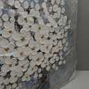 Waowumar Flowers Canvas Wall Art Blue and White Blossom Pictures Contemporary Palette Knife Floral Textured Painting for Bedroom Living Room Decor