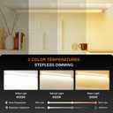 Under Cabinet Lights Remote Control,2 Pack Magnetic Dimmable Closet Lights,USB Rechargeable Wireless LED Shop Light,Ceiling and Under Counter Lights for Kitchen (White, 60CM)