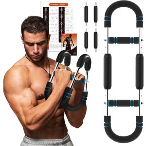 Twister Arm Trainer Adjustable Chest Expander & Strength Training Equipment for Men & Women, Home Gym Workout Tool for Building Arm, Chest, Shoulder, and Upper Body Muscles