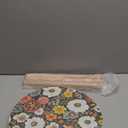 Mandala Round End Table, Small Side Table with Colorful Flowers Finish, Retro Modern Small Coffee Table for Balcony, Living Room(15.7" Dia. x 18.5" H, Colorful, Round)