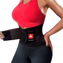 POHL SCHMITT FitCurve Waist Trainer and Trimmer Sweat Belt and Belly Band for Weight Loss, Workouts, Fitness and Lumbar Back Support, for Men and Women, Black, Small