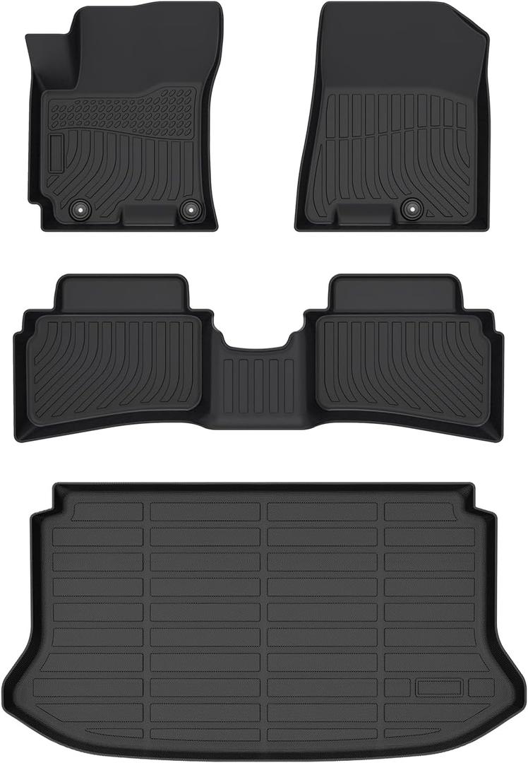 Cartist Floor Mats & Cargo Liner Fit for Hyundai Venue 2020-2025 2026 (for Cargo Tray Upper Position), All Weather Car Mats for Venue Accessories, Heavy Duty Rubber Mats